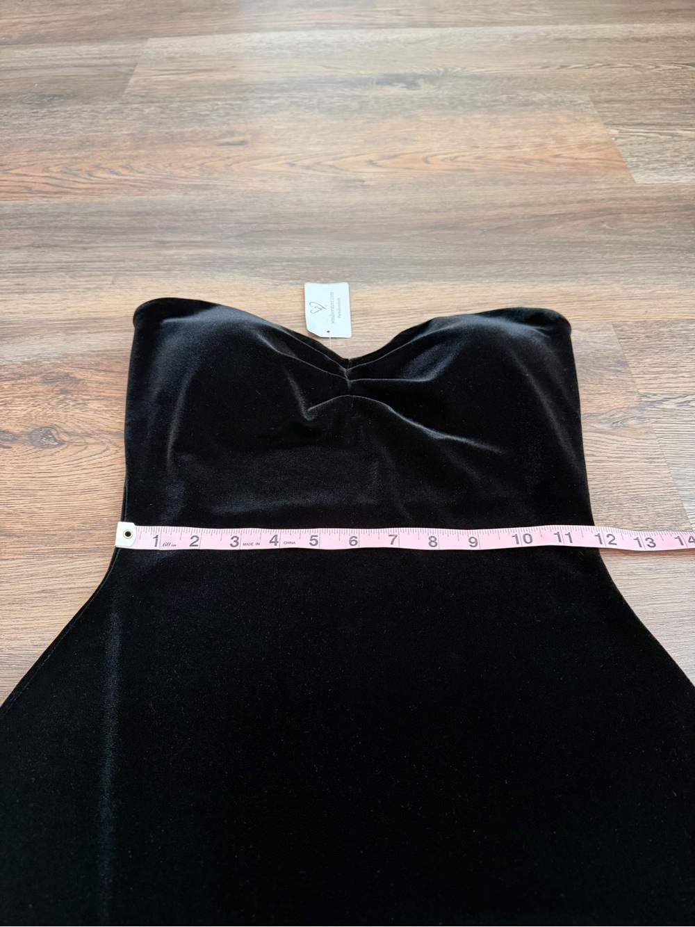 Windsor Black Velvet Strapless Sweetheart Bodycon Mini Dress Size Medium NWT - Picture 9 of 10